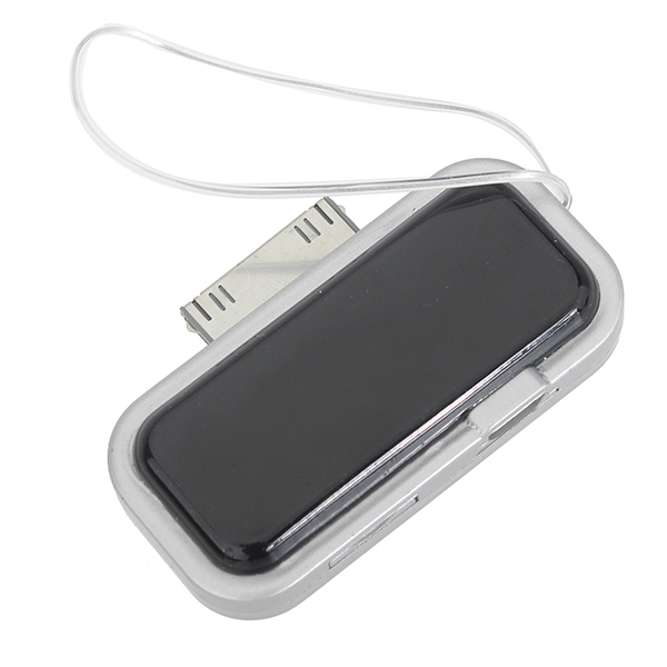 Lcd rétro-éclairage voiture sans fil émetteur FM pour iPhone argent noir